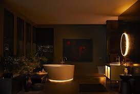 Kohler S New Bathroom Suite Has Automated Voice Controlled Lights Newbathroomsuite Bathroom Lighting Smart Toilet Kohler Bathroom