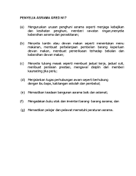 Tugas dan tanggung jawab seorang menteri di indonesia. Bidang Tugas Penyelia Asrama N17