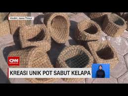 Gambar kerajinan dari sabut kelapa. Kreasi Unik Pot Sabut Kelapa Youtube