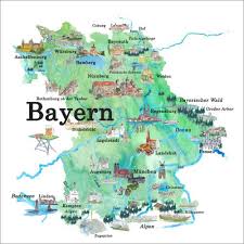 Bayernkarte Mit Sehenwurdigkeiten Poster Bei Posterlounge Gunstiger Versand Kauf Auf Rechnung Verschiede Bayern Karte Bayern Deutschland Landkarte Bayern