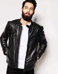 Asos Leather Jacket At Asos Com Asos Leather Jacket Mens Outfits Leather Jacket Men