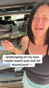 Diy Rubber Mulch around Above Ground Pool