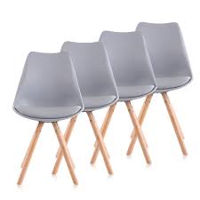 Vier beine, ein sitz und eine lehne, das ist eigentlich alles, was ein stuhl braucht. Makika Retro Stuhl Design Stuhl Mool 4er Set In Grau Ma Trading Ihr Spezialist Fur Direktimport
