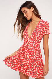 Lioness steinway mini dress white. Flirty Red Floral Print Dress Floral Mini Dress Sundress Lulus
