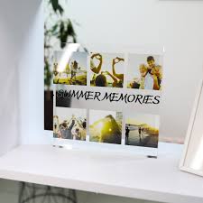 Photo Collage Acrylic Glass Photo Summer Memories Personalized Acrylic  Custom Art Collage Block Unique Home Custom Memories Picture Gift