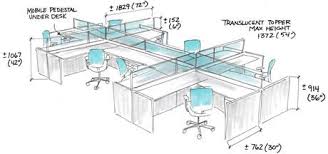 Workstations Vary In Size Depending On Their Function And Accommodate Average Requirements For Work Surfa Office Layout Plan Design Studio Office Office Layout