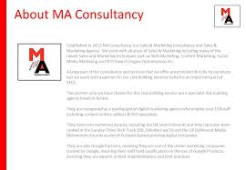 We did not find results for: Ma Consultancy Link Building Services Established In 2012 Ma Consultancy Is A Sales Marketing Consultancy And Sales Marketing Agency We Work With Ppt Download