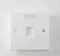 The Base Style Wall Faceplate 86 Type, 1 Pot with Label