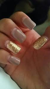 Light Brown Glitter Gold Acrylic Nails Gold Acrylic Nails Nails My Nails