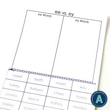 Ee Ey Word Work Spelling Lessons Teaching Spelling Writing Lesson Plans