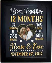 Take a picture with last year's photo on every year anniversary. Anniversary Gifts For Girlfriend Boyfriend One Year Dating Etsy