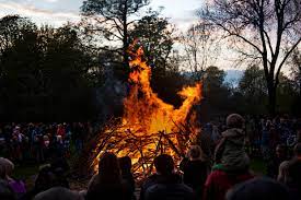 The lightening of walpurgis night bonfire 2017. Walpurgis Night And May Day Visit Sweden