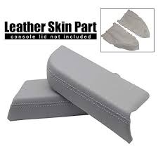 Front center armrest and rear seat mounted armrest. Automotive Armrests Ocpty Armrest Center Console Lid Skin Cover Leather For 2008 2009 2010 2011 2012 2013 Toyota Highlander Gray