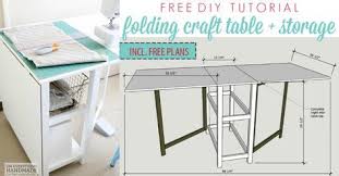 Diy Foldable Craft Table Diy Sewing Table Craft Table Small Room Diy