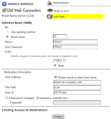 Bizhub c554e/c454e/c364e/c284e/c224e using the machine (1 page). How To Setup Konica Minolta C224e For Scan To Smb Share On Domain Server Server Fault