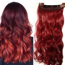 Whether you have short or long hair, you can easily transform your look, making your hair appear longer and thicker. 17 One Piece Clip In Hair Extensions Curly Hairpieces 5 Clips Wavy Synthetic Dark Red 43cm 120g Buy Online In Grenada At Grenada Desertcart Com Productid 76036957