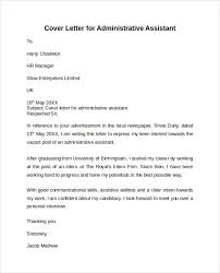 Free 9 Administrative Assistant Cover Letters In Ms Word Pdf
