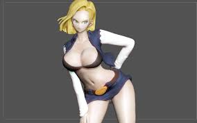 STL file ANDROID 18 STATUE SEXY VERSION2 DRAGONBALL ANIME CHARACTER 3d  print・3D printable model to download・Cults