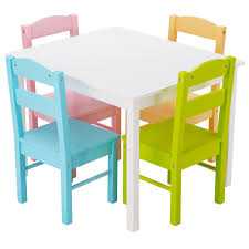 Get 5% in rewards with club o! 5 Piece Kids Play Table Chair Set Wood Activity Study Table W 4 Chairs Colorful Baby Seats Sofa Aliexpress