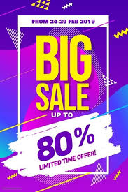 Modern Big Sale Discount Promotion Poster Flyer Template Desain Banner Desain Desain Poster