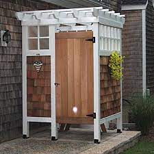 Having your own outdoor shower allows you to enjoy the magnificent benefits of nature. Beat The Heat 16 Diy Outdoor Showers To Cool You Down Outdoor Shower Enclosure Diy Outdoor Shower Outdoor Shower Kits