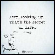 Keep Looking Up That S The Secret Of Life Snoopy Look Up Quotes Inspirational Quotes Up Quotes