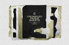 Crumpled Paper Sheets In Png Graphic Design Resources Crumpled Paper Abstract Poster