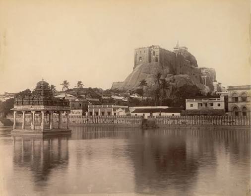 Various Photographs of Rock Fort Temple Complex in Tiruchirapalli (Trichy), Tamil Nadu - 19th Century - Old Indian Photos