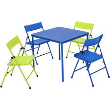 See more ideas about kids folding table, table and chair sets, table and chairs. Cosco 5 Piece Kid S Table And Chair Set Multiple Colors Blue And Lime Green Walmart Com Walmart Com