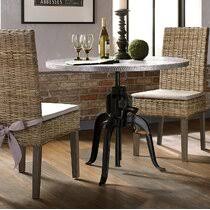 Oakdale 150152 5 pc dining room set with 4 side chairs rectangular table vertical slat chair back flat seats tropical wood and okume veneer appliancesconnection $ 436.99 Tropical Kitchen Dining Tables You Ll Love In 2021 Wayfair