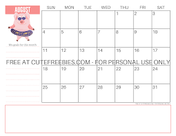 Cute Pig 2021 Monthly Planner Calendar Pdf Free Printable Cute Freebies For You 2019 Calendar Calendar Planner Calendar