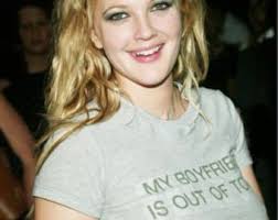 Drew Barrymore Mug Personalised Message in the Speech Bubble