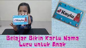 Selanjutnya lipat lagi, gunting menjadi dua dan seterusnya hingga kita memiliki 16 potongan kertas dengan ukuran yang sama. Belajar Bikin Kartu Nama Lucu Untuk Anak Anak Youtube