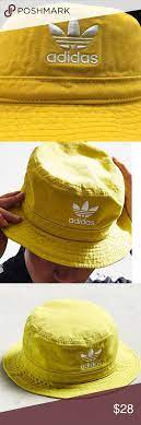 Nwt Adidas Yellow Bucket Hat Yellow Bucket Hat White Adidas Adidas