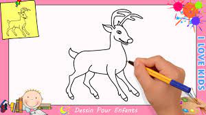 Comment dessiner un renne de noël FACILEMENT etape par etape pour ENFANTS 3  - YouTube