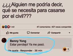 1 requisitos para boda religiosa en españa. Dopl3r Com Memes Iialguien Me Podria Decir Que Se Necesita Para Casarse Por El Civil 1 Mil 47 Comentarios 427 Veces Compartido Me Gusta Compartir Comentar Benny Yong Estar Pendejo Ya