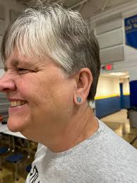 Matching earrings and shirt for a fun look