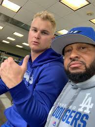 Maybe it's the wispy blonde mustache. Dodger Blue Ø¹Ù„Ù‰ ØªÙˆÙŠØªØ± Joc Pederson Has A New Look Bleached His Hair ØªÙˆÙŠØªØ±