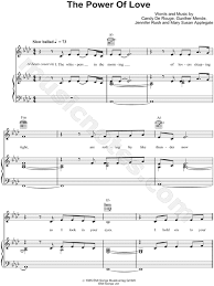 Celine Dion The Power Of Love Sheet Music In Ab Major Transposable Download Print Power Of Love Song Sheet Music The Power Of Love