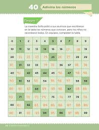 Catálogo de libros de educación básica. Adivina Los Numeros Desafio 40 Desafios Matematicos Primer Grado Contestado Tareas Cicloescolar