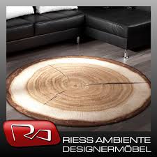 Meine frau hat eine menge um teppich baumstamm geforscht, bis zu diesem vergleich. Design Teppich Baumstamm Rund 133 Cm Laeufer Velours Edel Stamm Braun On Popscreen