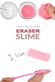 Because we're making a striped slime with this recipe, we have to divide the ingredients up a bit. Eraser Slime Recipe