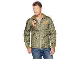 Lucky Brand Embroidered Triumph Tiger Jacket Olive Men S Coat Stand Out Like The Gentleman You Are With This Eye Catchi Lucky Brand Mens Coats Bomber Jacket