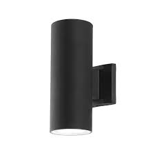 Maybe you would like to learn more about one of these? Home Decorators Collection 2 Light Outdoor Cylinder Sconce Light Fixture In Black The Home Depot Canada