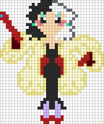 Cruella De Vil Perler Bead Pattern Dessin Petit Carreau Point De Croix Dessin Carreau