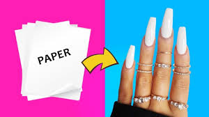 Diy How To Make Waterproof Fake Nails From Paper At Home Nail Hack Youtube Fake Nails Diy Fake Nails For Kids Fake Nails