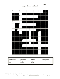 Solve the crossword clues to gradually fill in letters in the hidden quote. Integers Crossword Puzzle Pdf Fill Online Printable Fillable Blank Pdffiller