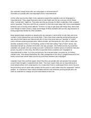 Essay Rough Draft.Docx - In All Societies There Is A Lot Of Judgment Made  From People On Each Other. Because Of This Very Reason Many People Try To |  Course Hero