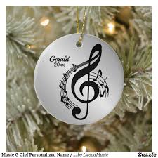 Personalization is free & preview everything online. Music G Clef Personalized Name Year Ceramic Ornament Zazzle Com In 2021 Music Christmas Ornaments Music Ornaments Teacher Ornaments