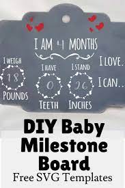 Download Free Baby Milestone Svg Template